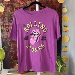 Purple Rolling Stones Graphic T-Shirt M